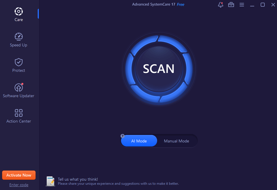 Screenshot of computer system scan interface.